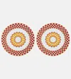 La Doublej Apollo Set Of 2 Porcelain Dessert Plates In Apollo Brick