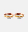 La Doublej Apollo Set Of 2 Porcelain Snack Bowls In Apollo Brick