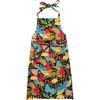 LA DOUBLEJ LA DOUBLEJ APRON WITH POCKET COLOMBO (NERO) MULTICOLOR