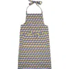 La Doublej Apron With Pocket Cubo Giallo/fuxsia In Cubo Giallo/fuxsia