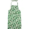La Doublej Apron With Pocket In Wildbird Green