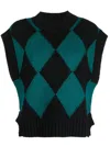 La Doublej Pullunder Mit Argyle-muster In Black