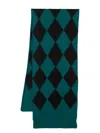La Doublej Schal Mit Argyle-muster In Black