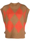 La Doublej Pullunder Mit Argyle-muster In Neutrals