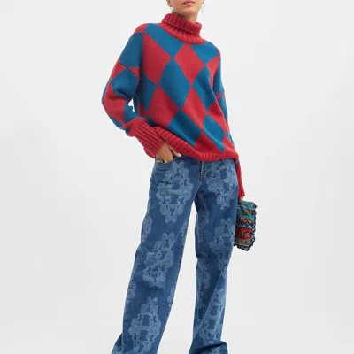 LA DOUBLEJ ARGYLE SWEATER