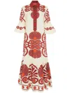 La Doublej La Double J Artemis Printed Cotton-poplin Maxi Dress In Multicolour