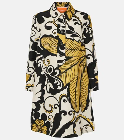 LA DOUBLEJ ARTEMIS FLORAL WOOL-BLEND MINIDRESS