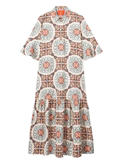 La Doublej Artemis Patterned Maxi Dress In Neutral