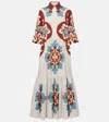 Shop La Doublej Artemis Printed Cotton Shirtdress