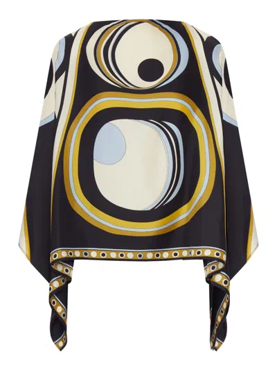 La Doublej Fourlard Asymmetric Blouse In Animal Print