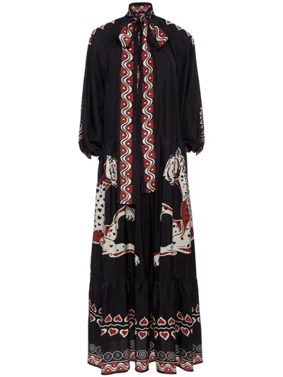 La Doublej La Double J Woman Maxi Dress Black Size M Silk