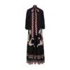 La Doublej La Double J Woman Maxi Dress Black Size M Silk In Gattopardo Placée