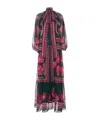 La Doublej Athena Printed Silk Chiffon Maxi Dress In Multicolor