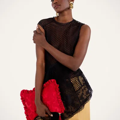 La Doublej Aura Top In Black