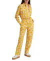 La Doublej Aviator Jumpsuit In Pineapple Sunflower Yellow