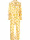La Doublej Aviator Jumpsuit In Yellow