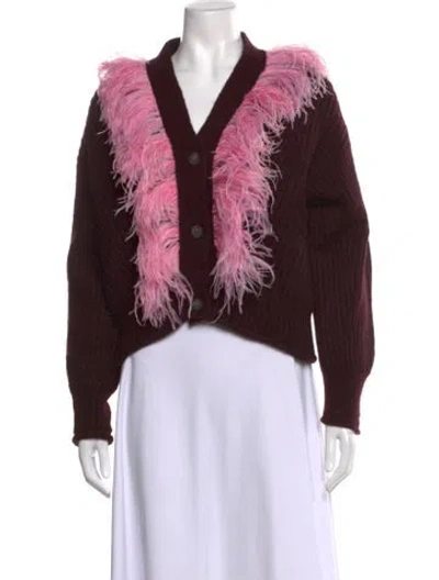Pre-owned La Doublej Baby Alpaca Patterned Sweater In Brown