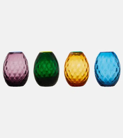 La Doublej Baby Egg Set Of 4 Glass Vases In Multi
