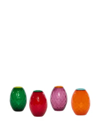 La Doublej Baby Eggs Vase (set Of Four) In Multi