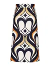 La Doublej Baia Skirt In Jive Macro White In Blue
