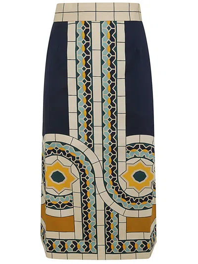 La Doublej Baia Skirt In Multicolour