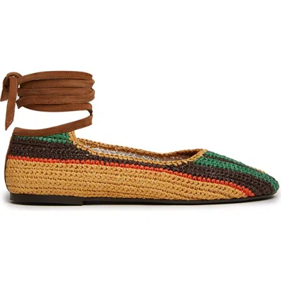 LA DOUBLEJ LA DOUBLEJ BALLERINA FLATS MULTICOLOR CHOCOLATE