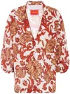 La Doublej Balloon-sleeves Cotton Tunic In Red