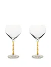 La Doublej Bamboo Baloon Glasses Set Of 2 In Yellow