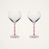 La Doublej Bamboo Baloon Glasses Set Of 2 In Pink