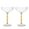 La Doublej Bamboo Coupe Set Of 2 In Transparent