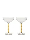 La Doublej Bamboo Coupe Set Of 2 In Yellow