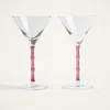 La Doublej Bamboo Martini Glasses Set Of 2 In Pink