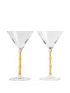 La Doublej Bamboo Martini Glasses (set Of Two) In Yellow