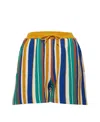 La Doublej Bay Pull-up Shorts In Multicolor Verde