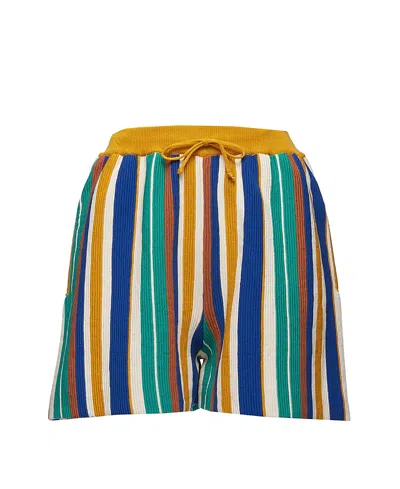 La Doublej Bay Pull-up Shorts In Multicolor Verde