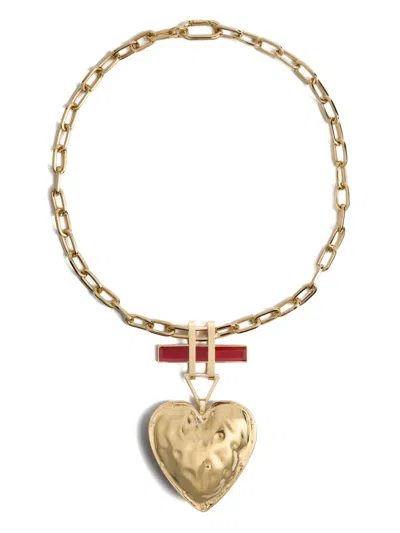 La Doublej Beating Chain Necklace In Gold
