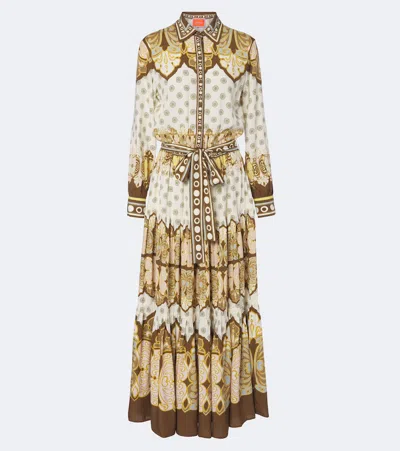 La Doublej Bellini Printed Voile Shirt Dress In Neutral