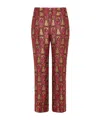 La Doublej Hendrix Herald Jacquard Straight Pants In Red