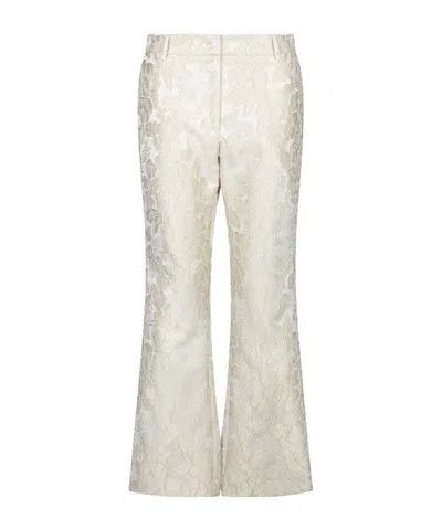 La Doublej Belt Loop Casual Pants In White