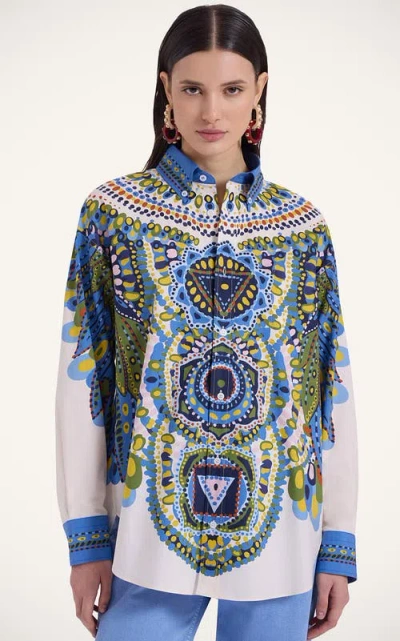 LA DOUBLEJ LA DOUBLEJ BETTER THAN YOU BOYFRIEND'S SHIRT CHAKRA PLACÉE MULTICOLOR