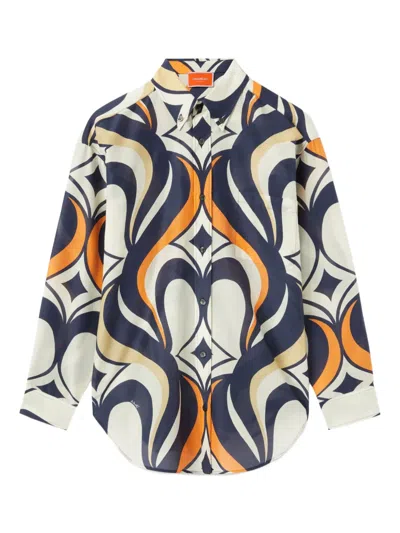 La Doublej Better Than Your Boyfriend's Abstract-print Shirt