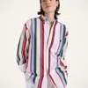 La Doublej Better Than Your Boyfriend Striped Cotton-blend Poplin Shirt In Stripes Multicolor