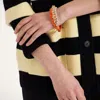 La Doublej Better Together Bracelet In Bicolor Orange & Ivory