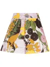 La Doublej La Double J Floral Print Shorts In Neutrals