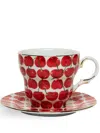 La Doublej Big Mama Cup And Saucer In Red
