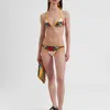 La Doublej Tropical-print Bikini Bottoms In Foulard Liberty Ivory
