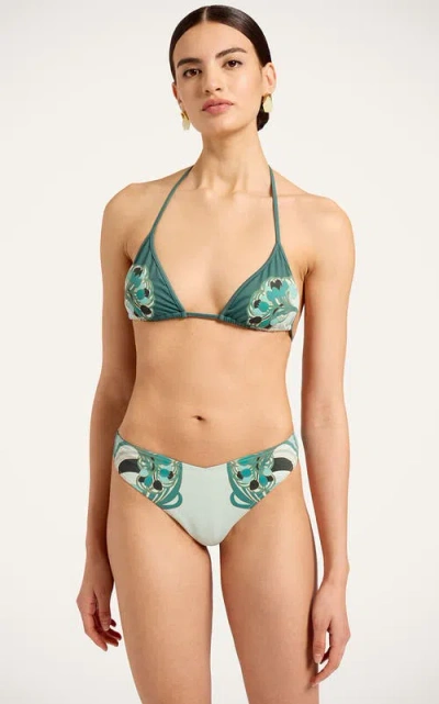La Doublej Bikini Top In Green