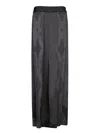 La Doublej La Double J Wide-leg Black Trousers With Pattern In Black