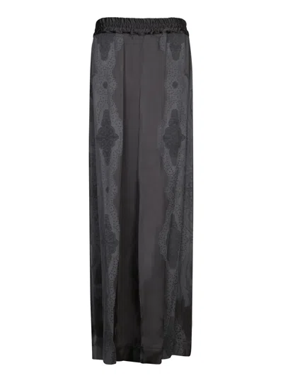 LA DOUBLEJ BLACK VISCOSE PALAZZO PANTS