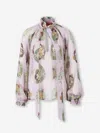 La Doublej Floral-print Blouse In Purple